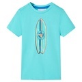 vidaXL Kinder-Kurzarmshirt Aquablau 92