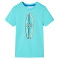 vidaXL, vidaXL Kinder-Kurzarmshirt Aquablau 104