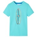 vidaXL Kinder-Kurzarmshirt Aquablau 128