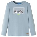 vidaXL Kinder-Langarmshirt mit Fußballtor Hellblau 92