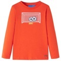 vidaXL Kinder-Langarmshirt mit Fußballtor Hellorange 104