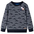 vidaXL, vidaXL Kinder-Sweatshirt mit Gebirgsmuster Marineblau Melange 104