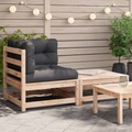 vidaXL, vidaXL Garten-Ecksofa mit Kissen und Hocker