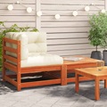 vidaXL, vidaXL Garten-Ecksofa mit Kissen und Hocker