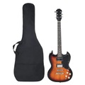 vidaXL E-Gitarre für Anfänger mit Tasche Braun und Schwarz 4/4 39