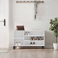vidaXL Schuhregal Hochglanz-Weiß 102x36x60 cm Holzwerkstoff
