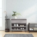 vidaXL Schuhregal Grau Sonoma 70x36x60 cm Holzwerkstoff