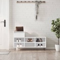 vidaXL Schuhregal Hochglanz-Weiß 102x36x60 cm Holzwerkstoff