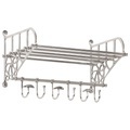 vidaXL Wandgarderobe mit Kleiderhaken Aluminium