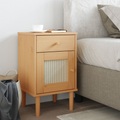 vidaXL Nachttisch SENJA Braun 40x35x65 cm Massivholz Kiefer