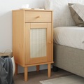 vidaXL Nachttisch SENJA Braun 40x35x80 cm Massivholz Kiefer