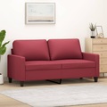 vidaXL 2-Sitzer-Sofa Weinrot 140 cm Kunstleder