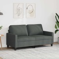 vidaXL 2-Sitzer-Sofa Dunkelgrau 140 cm Stoff