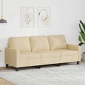 vidaXL 3-Sitzer-Sofa Creme 180 cm Stoff