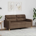 vidaXL 2-Sitzer-Sofa Braun 140 cm Stoff