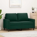 vidaXL 2-Sitzer-Sofa Dunkelgrün 120 cm Samt