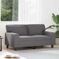 vidaXL 2-Sitzer-Sofa Grau 120 cm Kunstleder