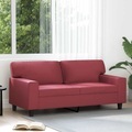 vidaXL 2-Sitzer-Sofa Weinrot 140 cm Kunstleder