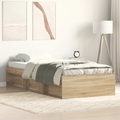 vidaXL Bettgestell Sonoma-Eiche 90x190 cm