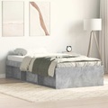 vidaXL Bettgestell Betongrau 90x190 cm