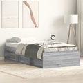 vidaXL Bettgestell Grau Sonoma 90x190 cm