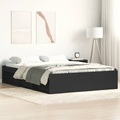 vidaXL Bettgestell Schwarz 120x190 cm