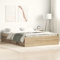 vidaXL Bettgestell Sonoma Eiche 120x190 cm