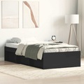 vidaXL Bettgestell Schwarz 75x190 cm
