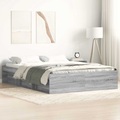 vidaXL Bettgestell Grau Sonoma 150x200 cm King Size
