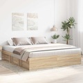 vidaXL Bettgestell Sonoma-Eiche 180x200 cm