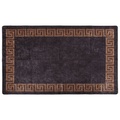 vidaXL Teppich Waschbar Schwarz und Golden 150x230 cm Rutschfest