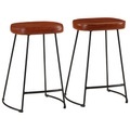 vidaXL Barhocker 2 Stk. Dunkelbraun 41x29x62 cm