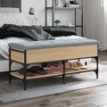 vidaXL Schuhbank Sonoma-Eiche 102x42x45 cm Holzwerkstoff