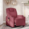 vidaXL, vidaXL Massagesessel Elektrisch Weinrot Stoff