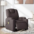 vidaXL, vidaXL Massagesessel Elektrisch Dunkelbraun Stoff