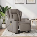 vidaXL, vidaXL Massagesessel Elektrisch Taupe Stoff