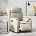 vidaXL Relaxsessel Elektrisch Creme Kunstleder