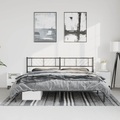vidaXL Bettgestell mit Kopfteil Metall Schwarz 183x213 cm