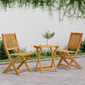 vidaXL, vidaXL 3-tlg. Garten-Essgruppe Klappbar Massivholz Akazie