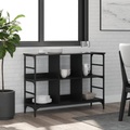 vidaXL Sideboard Schwarz 102x32x73,5 cm Holzwerkstoff
