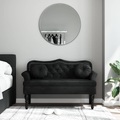 vidaXL Sitzbank mit Kissen Schwarz 120,5x65x75 cm Samt
