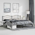 vidaXL Bettgestell mit Kopfteil Metall Schwarz 183x213 cm