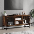vidaXL, vidaXL TV-Schrank mit Glastüren Räuchereiche 102x37x50 cm