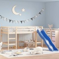 vidaXL, vidaXL Kinderhochbett mit Rutsche 80x200 cm Massivholz Kiefer