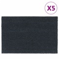 vidaXL Fußmatten 5 Stk. Dunkelgrau 40x60 cm Kokosfaser Getuftet