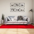 vidaXL Teppich Kurzflor Weich und Waschbar Rot 100x200 cm