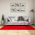 vidaXL Teppich Kurzflor Weich und Waschbar Rot 120x170 cm
