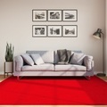 vidaXL Teppich Kurzflor Weich und Waschbar Rot 200x200 cm