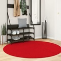 vidaXL Teppich Kurzflor Weich und Waschbar Rot Ø 160 cm
