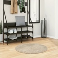 vidaXL, vidaXL Teppich Hochflor Glänzend Beige Ø 80 cm